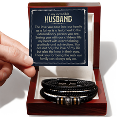 Men's "Love You Forever" Bracelet - To my incredible HUSBAND, The love you pour into our family as a father