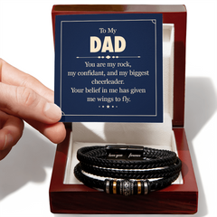 Men's "Love You Forever" Bracelet - To My DAD You are my rock, my confidant, and my biggest cheerleader.