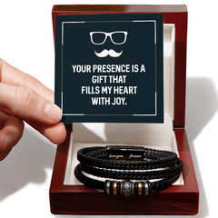 "Your Presence is A Gift" - Men's "Love You Forever" Bracelet