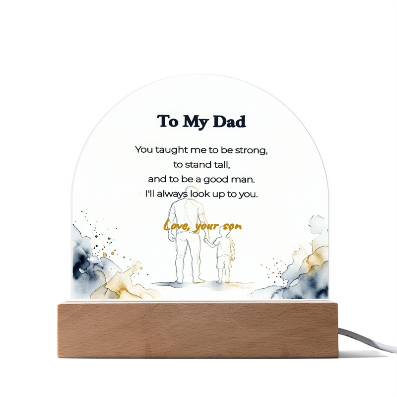 LED Dome Acrylic Plaque for Dad – 