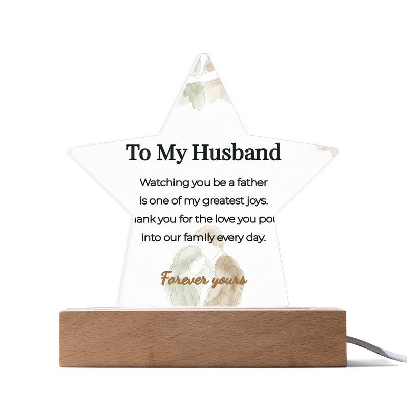 LED Star Acrylic Plaque for Husband – 