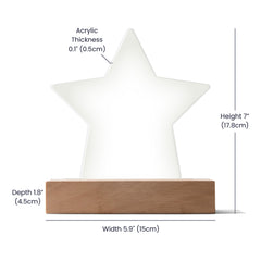 LED Star Acrylic Plaque for Husband – "Watching You Be A Father", Illuminated Keepsake Decor, Meaningful Father's Day Gift