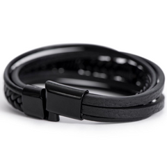 Men's Cross Leather Bracelet - The only thing better than having you as my husband is my children having you for a dad.