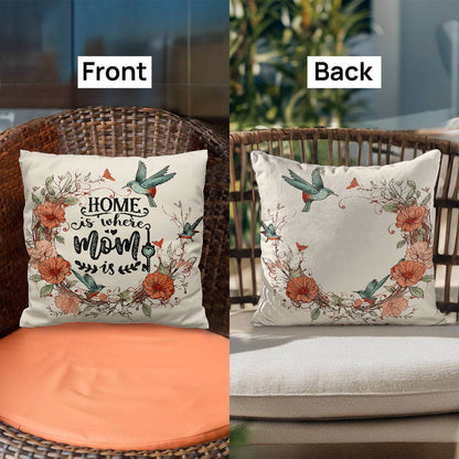 Home Is Where Mum Is – Decorative Pillow - GLiMOT