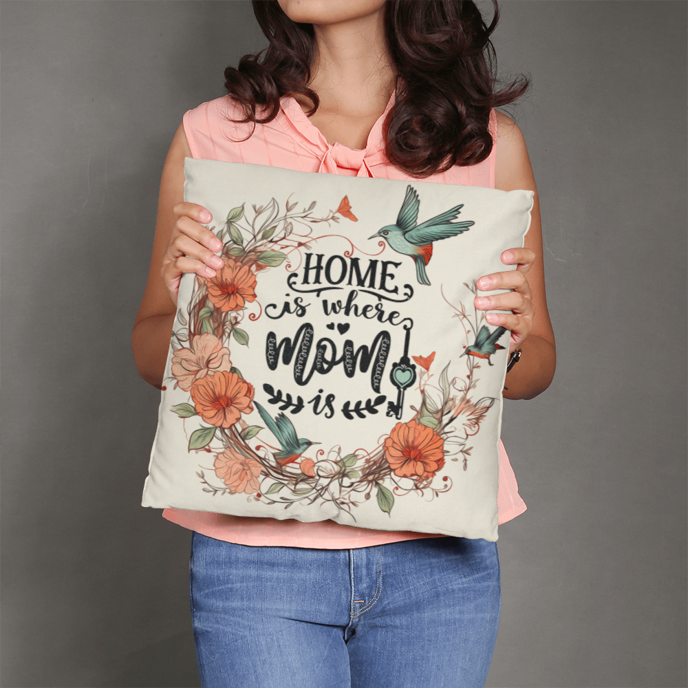 Home Is Where Mum Is – Decorative Pillow - GLiMOT