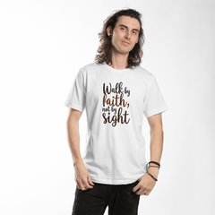 Walk By Faith Not By Sight" T-Shirt - Bella + Canvas 3001 Unisex Faith Tee