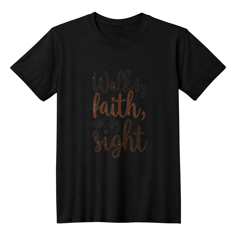 Walk By Faith Not By Sight" T-Shirt - Bella + Canvas 3001 Unisex Faith Tee - GLiMOT