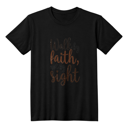 Walk By Faith Not By Sight" T-Shirt - Bella + Canvas 3001 Unisex Faith Tee - GLiMOT