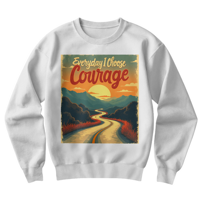 'Everyday I Choose Courage'  Gildan Unisex Crewneck Sweatshirt!