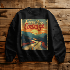 'Everyday I Choose Courage'  Gildan Unisex Crewneck Sweatshirt!
