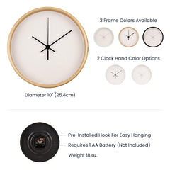 Heartfelt Dad Wall Clock - Sentimental Wooden Frame 10-inch Clock for Father's Day (Customizable with your words)