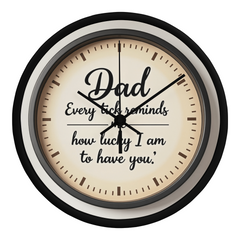 Heartfelt Dad Wall Clock - Sentimental Wooden Frame 10-inch Clock for Father's Day (Customizable with your words)
