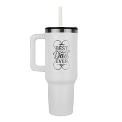 Best Dad Ever Tumbler – 40oz Stainless Steel Tumbler for Dad, Heartfelt Design, Father's Day Gift