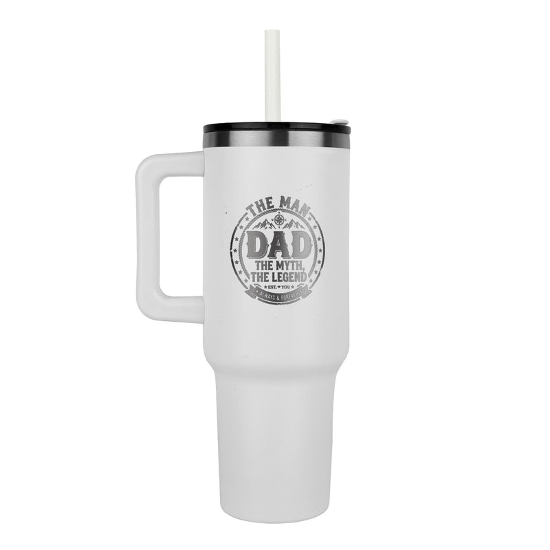 The Man The Myth The Legend Tumbler – 40oz Stainless Steel Tumbler for Dad, Legendary Insulation, Father's Day Gift