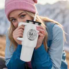 The Man The Myth The Legend Tumbler – 40oz Stainless Steel Tumbler for Dad, Legendary Insulation, Father's Day Gift