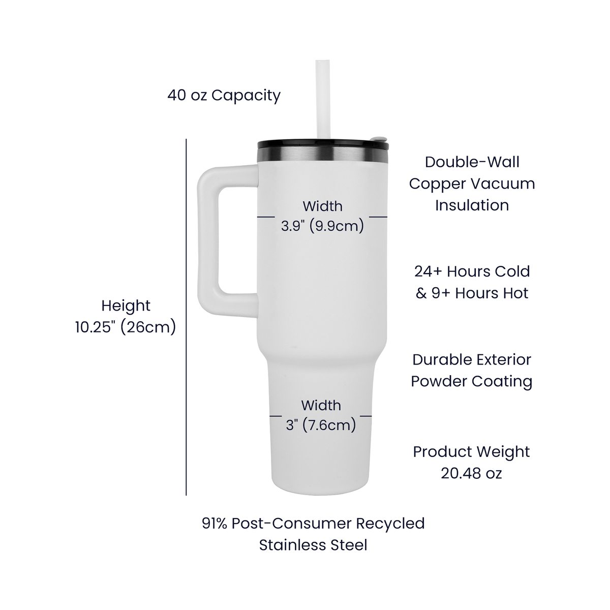 I Love You Dad 40oz Tumbler – Premium Insulated Stainless Steel Drinkware - GLiMOT