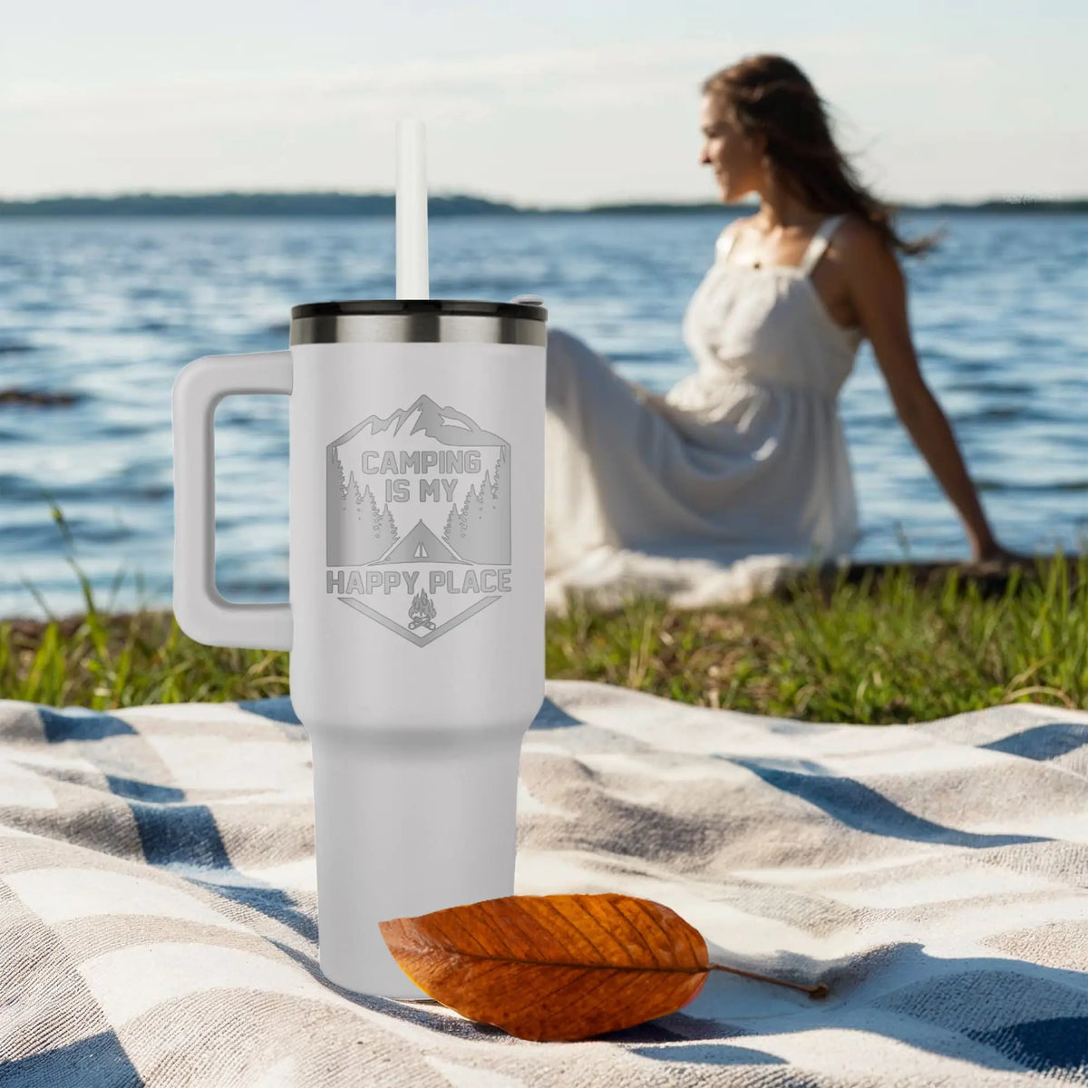 Coffee Is My Happy Place Tumbler – Premium Insulated Stainless Steel Camping Tumbler - GLiMOT
