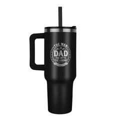 The Man The Myth The Legend Tumbler – 40oz Stainless Steel Tumbler for Dad, Legendary Insulation, Father's Day Gift