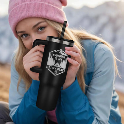 Coffee Is My Happy Place Tumbler – Premium Insulated Stainless Steel Camping Tumbler - GLiMOT