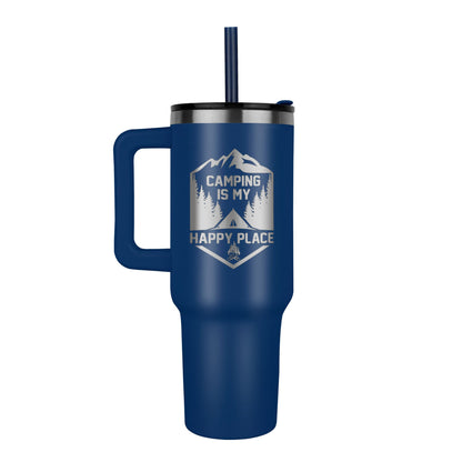 Coffee Is My Happy Place Tumbler – Premium Insulated Stainless Steel Camping Tumbler - GLiMOT