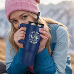 The Man The Myth The Legend Tumbler – 40oz Stainless Steel Tumbler for Dad, Legendary Insulation, Father's Day Gift