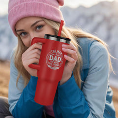The Man The Myth The Legend Tumbler – 40oz Stainless Steel Tumbler for Dad, Legendary Insulation, Father's Day Gift