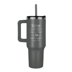 Cute Nurse Heart 40oz Tumbler – Insulated Stainless Steel Drinkware