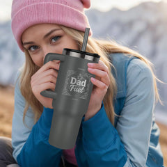 Dad Fuel Tumbler – 40oz Stainless Steel Tumbler for Dad, 24+ Hours Cold, Father's Day Gift