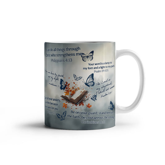 Empowered by Faith Ceramic Mug – "I Can Do All Things Through Christ - GLiMOT
