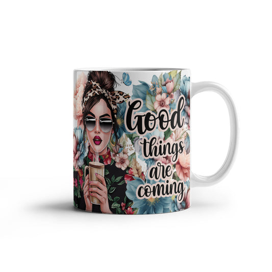 Good Things Are Coming Ceramic Mug – Sip with Positivity - GLiMOT