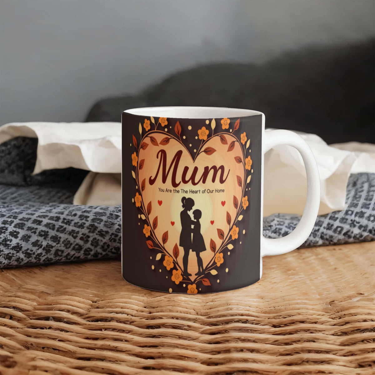 Mum, You Are the Heart of Our Home – Ceramic Mug - GLiMOT