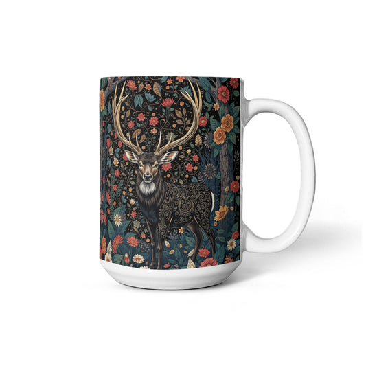 Majestic Deer Ceramic Mug – Embrace the Wild Spirit - GLiMOT