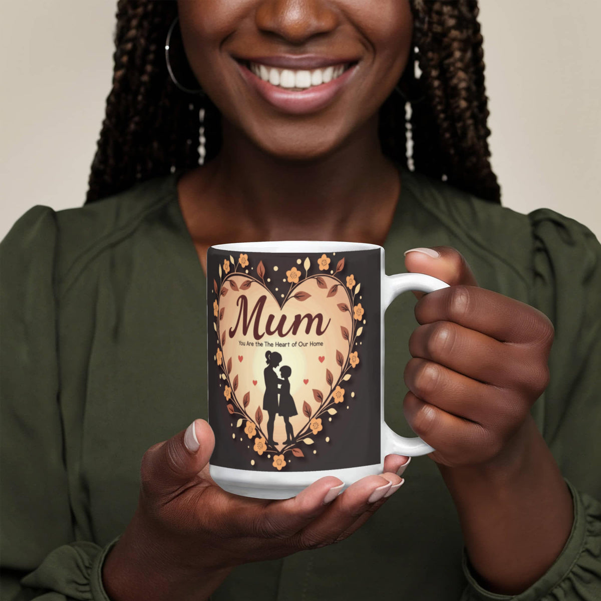 Mum, You Are the Heart of Our Home – Ceramic Mug - GLiMOT