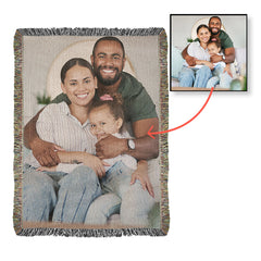 Butterfly Design Heirloom Woven Blanket
