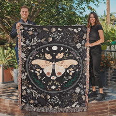 Butterfly Design Heirloom Woven Blanket