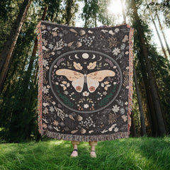 Butterfly Design Heirloom Woven Blanket