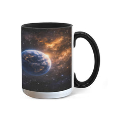 Astronaut Space Mug – Cosmic Wanderer on Crescent Moon Ceramic Mug, Galaxy Coffee Gift for Space Lovers