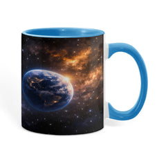 Astronaut Space Mug – Cosmic Wanderer on Crescent Moon Ceramic Mug, Galaxy Coffee Gift for Space Lovers