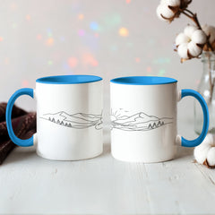 Zen Meditation Mug – Serene Sunrise Monk Color Accent Ceramic Mug, Mindfulness Gift for Yoga Lovers