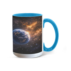 Astronaut Space Mug – Cosmic Wanderer on Crescent Moon Ceramic Mug, Galaxy Coffee Gift for Space Lovers