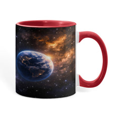 Astronaut Space Mug – Cosmic Wanderer on Crescent Moon Ceramic Mug, Galaxy Coffee Gift for Space Lovers