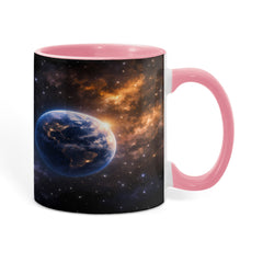 Astronaut Space Mug – Cosmic Wanderer on Crescent Moon Ceramic Mug, Galaxy Coffee Gift for Space Lovers