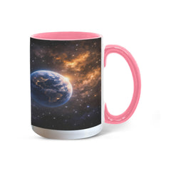 Astronaut Space Mug – Cosmic Wanderer on Crescent Moon Ceramic Mug, Galaxy Coffee Gift for Space Lovers