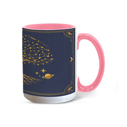 Zodiac Tree of Life Mug – Celestial Constellation Ceramic Mug, Astrology Coffee Gift for Spiritual Souls