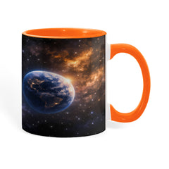 Astronaut Space Mug – Cosmic Wanderer on Crescent Moon Ceramic Mug, Galaxy Coffee Gift for Space Lovers
