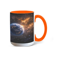 Astronaut Space Mug – Cosmic Wanderer on Crescent Moon Ceramic Mug, Galaxy Coffee Gift for Space Lovers
