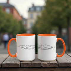 Zen Meditation Mug – Serene Sunrise Monk Color Accent Ceramic Mug, Mindfulness Gift for Yoga Lovers