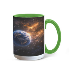 Astronaut Space Mug – Cosmic Wanderer on Crescent Moon Ceramic Mug, Galaxy Coffee Gift for Space Lovers