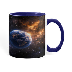 Astronaut Space Mug – Cosmic Wanderer on Crescent Moon Ceramic Mug, Galaxy Coffee Gift for Space Lovers