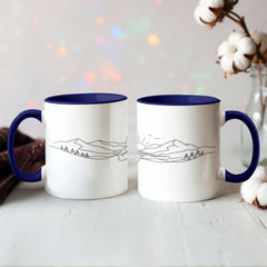 Zen Meditation Mug – Serene Sunrise Monk Color Accent Ceramic Mug, Mindfulness Gift for Yoga Lovers